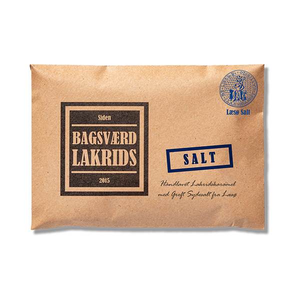 Bagsværd Lakrids Plade - Salt 160 g.  : Erling Christensen Møbler