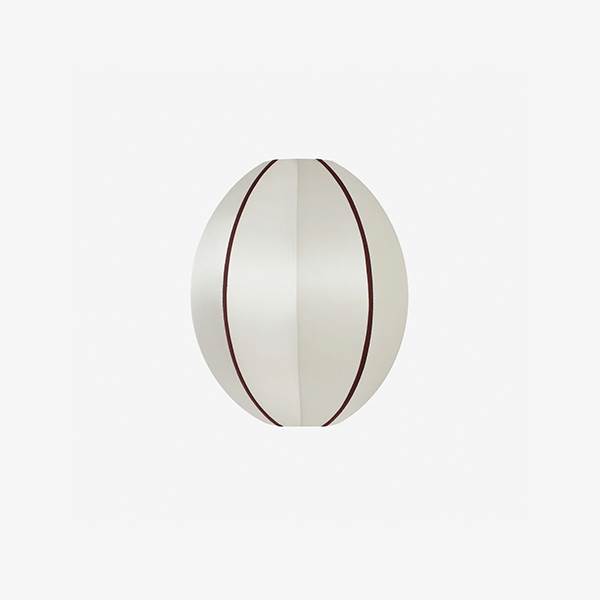 Oi Soi Oi Indochina oval lampeskærm S - Off white/Bordeaux  : Erling Christensen Møbler
