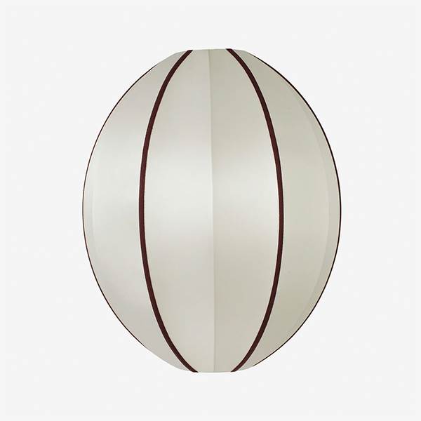 Oi Soi Oi Indochina oval lampeskærm L - Off white/Bordeaux  : Erling Christensen Møbler