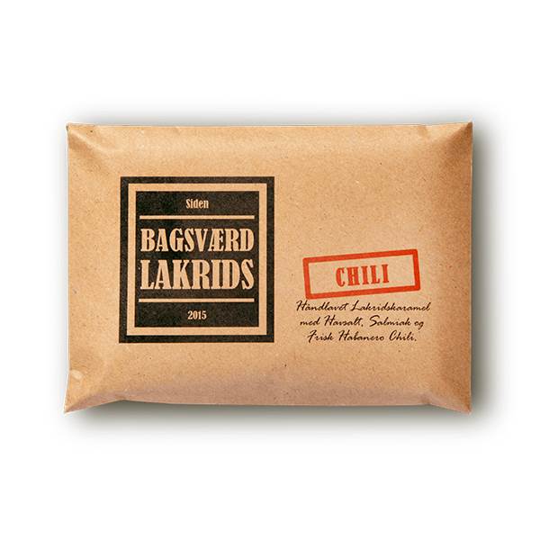 Bagsværd Lakrids Plade - Chili 160 g.  : Erling Christensen Møbler