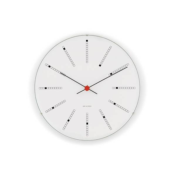 Arne Jacobsen Bankers Vægur - Ø:16 cm - Hvid  : Erling Christensen Møbler