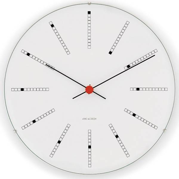 Arne Jacobsen Bankers Vægur - Ø:48 cm - Hvid  : Erling Christensen Møbler
