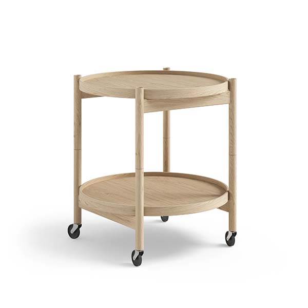 Brdr. Krüger Bølling bakkebord 50 cm. - eg ubehandlet, Bakke 1: Ubehandlet eg / Bakke 2: Ubehandlet eg  : Erling Christensen Møbler