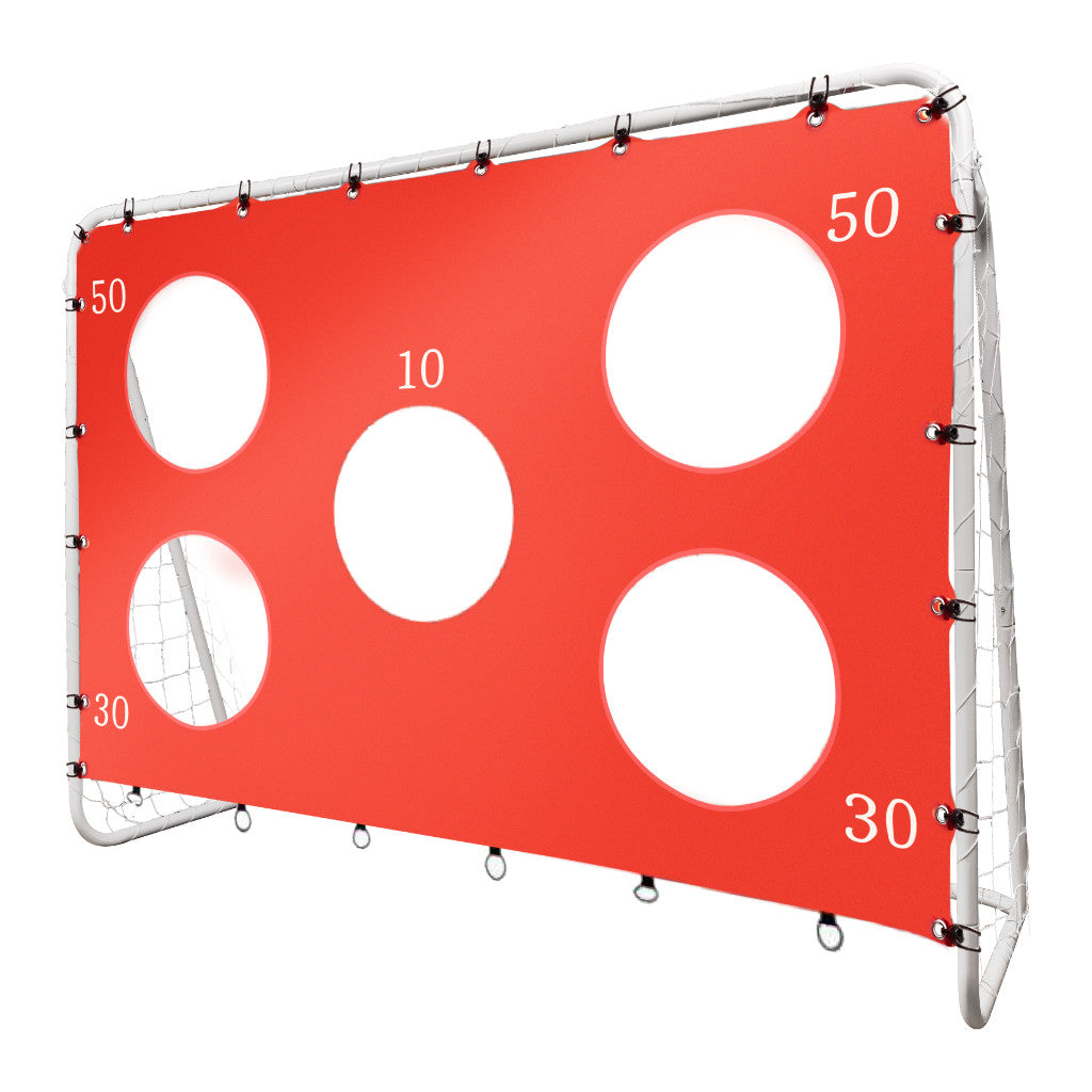 Børnefodboldtræningsmål 2-i-1 + præcisionsmåtte 215 x 153 x 76 cm