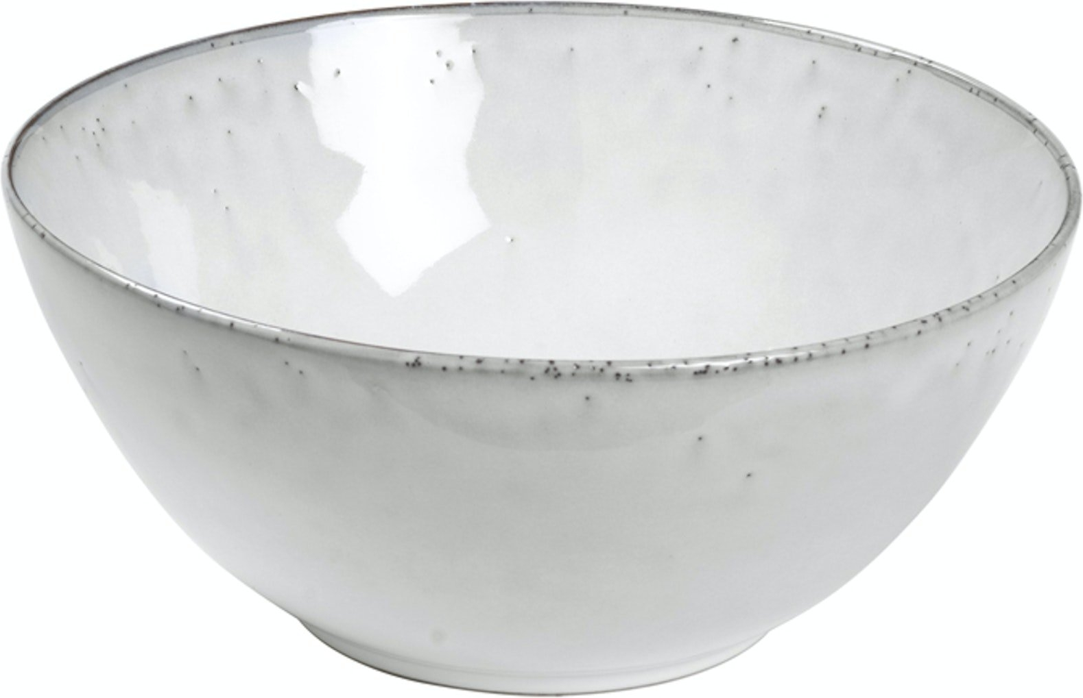 Serveringsskål Broste Copenhagen Nordic Sand Ø25 x H11 cm Stentøj Hvid
