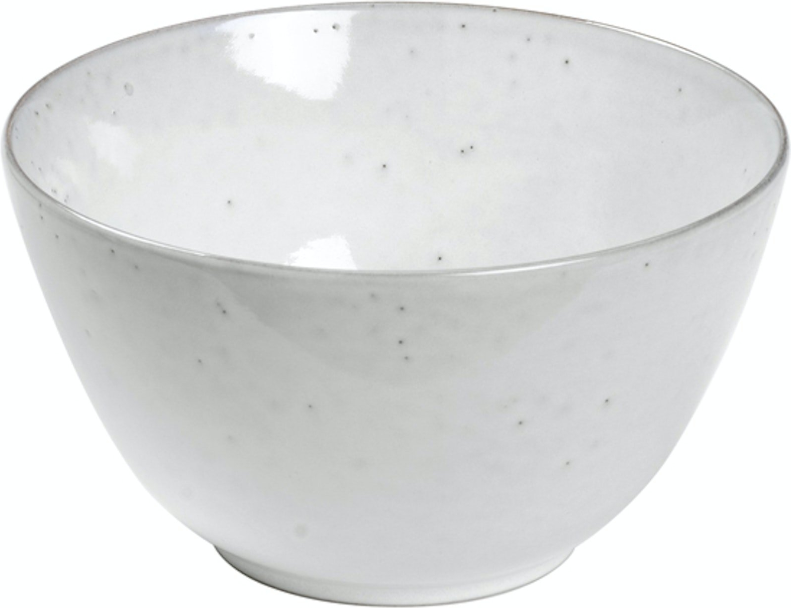 Serveringsskål Broste Copenhagen Nordic Sand hvid stentøj Ø20 x H11 cm