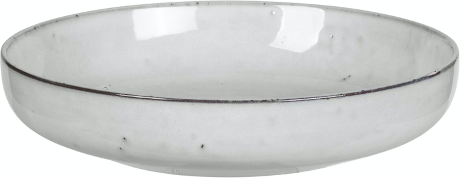 Serveringsskål Broste Copenhagen Nordic Sand Hvid stentøj Ø22,5 cm