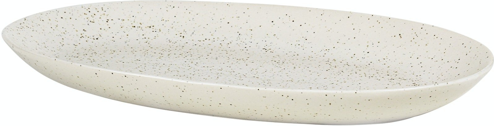 Dekorationsfad Broste Copenhagen Nordic Vanilla i stentøj creme 30 x 17 cm