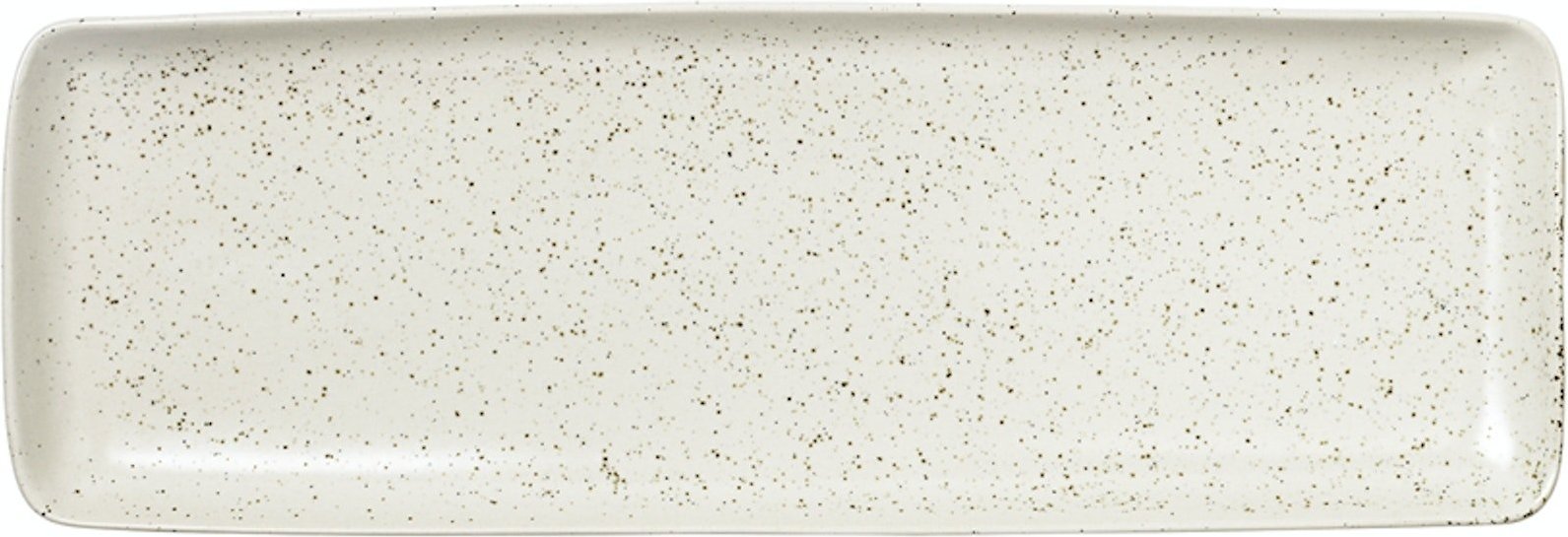 Serverings- og dekorationsfad Broste Copenhagen Nordic Vanilla creme stentøj 35x12,5 cm