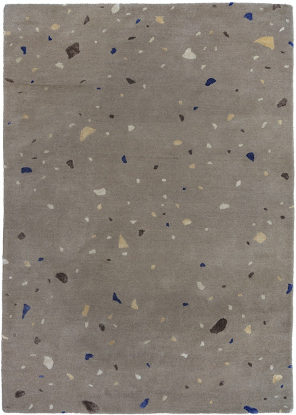 Uldtæppe Broste Copenhagen Terazzo brun 140x200 cm
