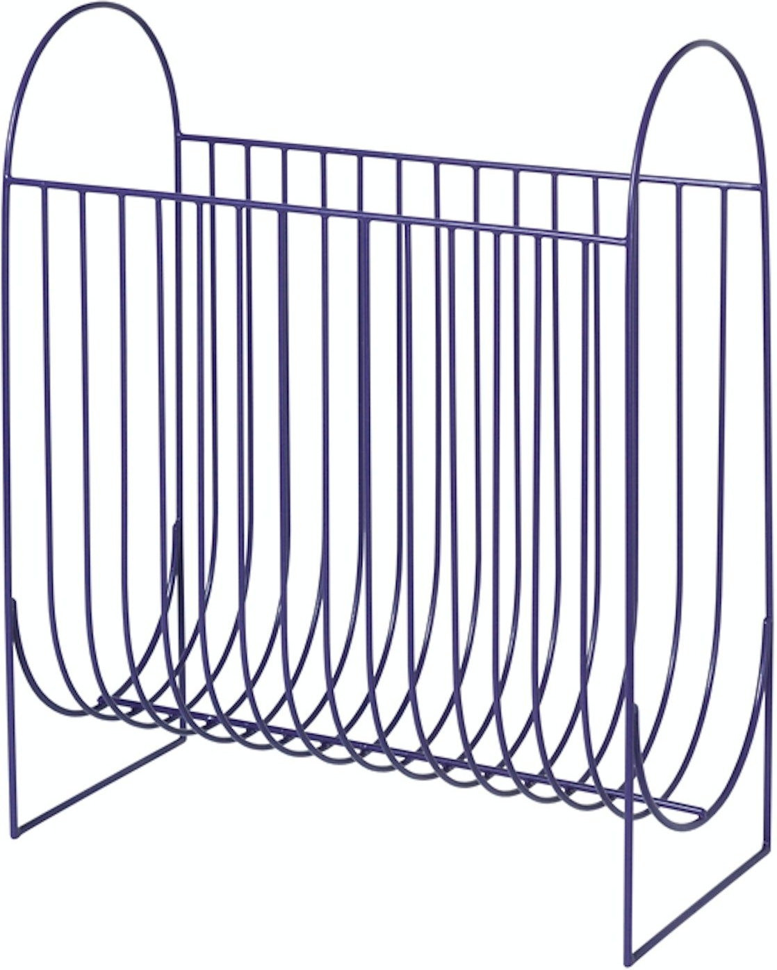Magasinholder og tidsskriftholder Broste Copenhagen Maggie, blå jern, 51x20x40 cm