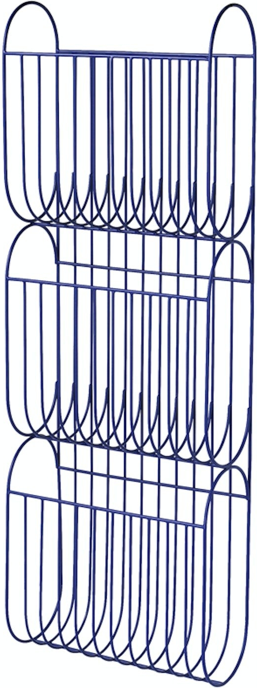 Magasinholder/bladholder Broste Copenhagen Maggie, jern blå H99ÃB15ÃL33 cm