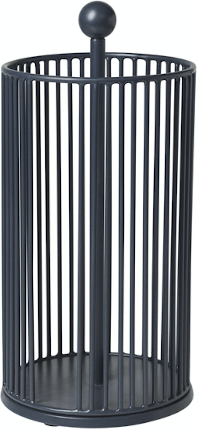 Køkkenrulleholder Broste Copenhagen Edda i jern blå Ø14 x 28 cm papirholder