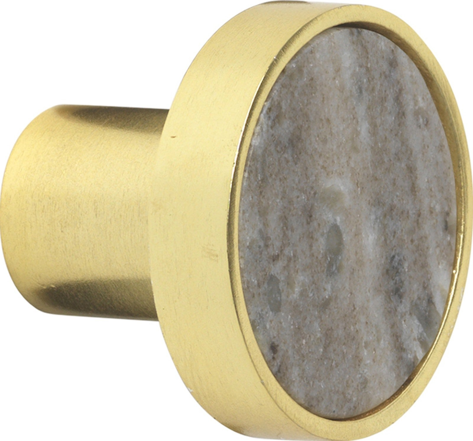 Knage bøjle Cozy Living Marble grå marmor & messing Ø5 x L4,3 cm  -  entré, garderobe og badeværelse