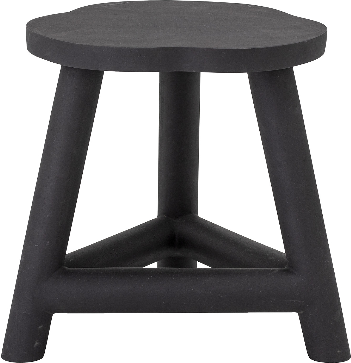 Taburet Creative Collection Malie sort mangotræ H38ÃB35ÃL35 cm