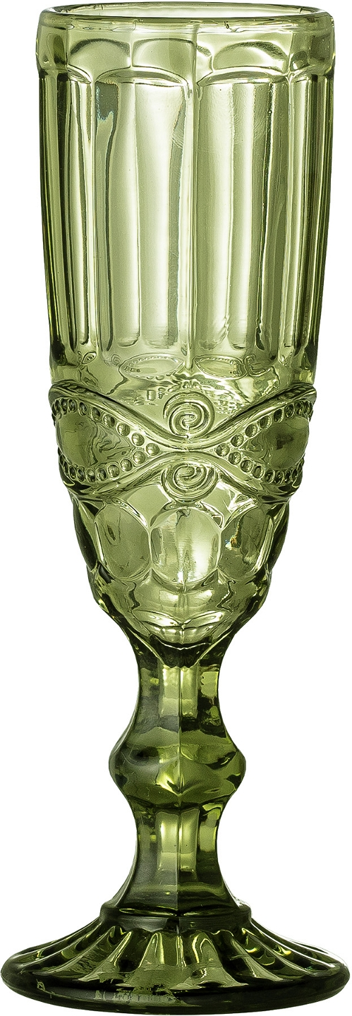 Creative Collection vinglas Florie i grønt dekorativt glas Ø6,5 x H19,5 cm