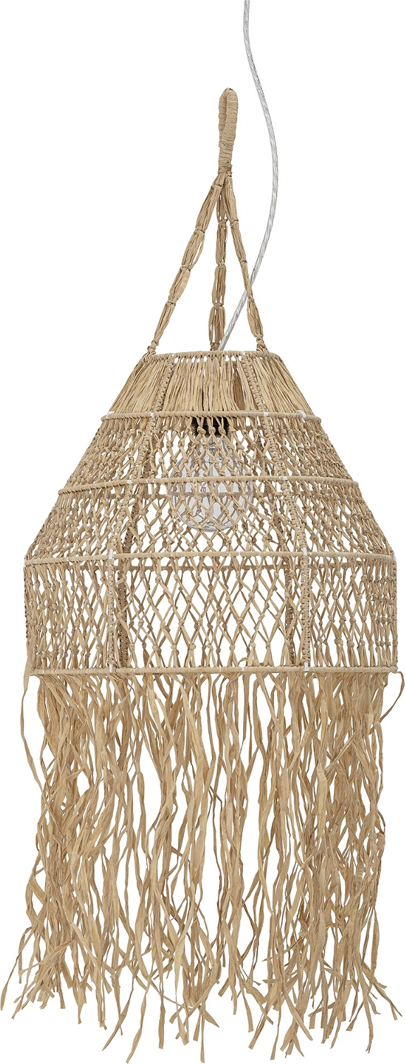 Pendellampe Creative Collection Thora i raffia Ø40 cm natur  -  håndvævet ophængslampe