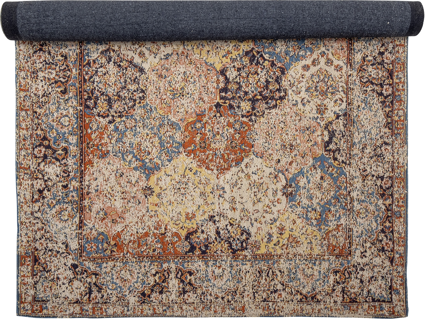 Gulvtæppe Creative Collection Dalina  -  rød bomuldstæppe 150x215 cm