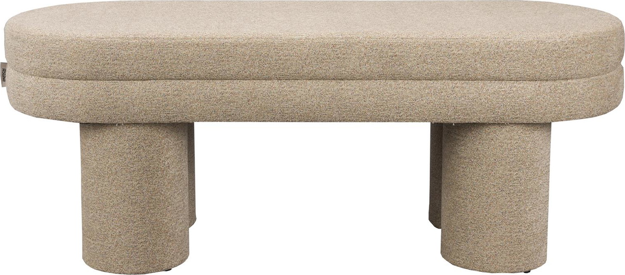 Bænk Dutchbone Fern mørk sand polstret polyester H42ÃB110ÃD40 cm