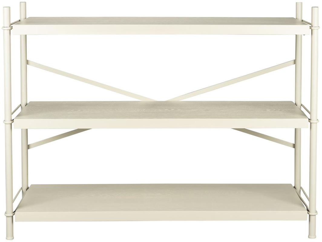 Opbevaringsreol/hyldereol Dutchbone Iron lysgrå gummitræ H96xB126xD40cm