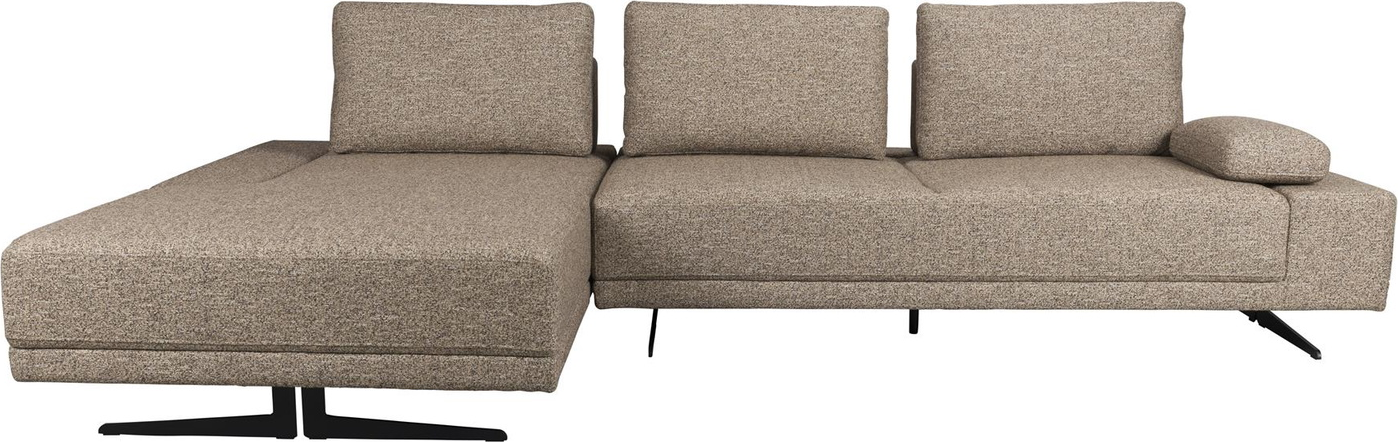 Chaiselongsofa Dutchbone Shelly venstrevendt stengrå polstret polyester L183ÃB308ÃH90 cm