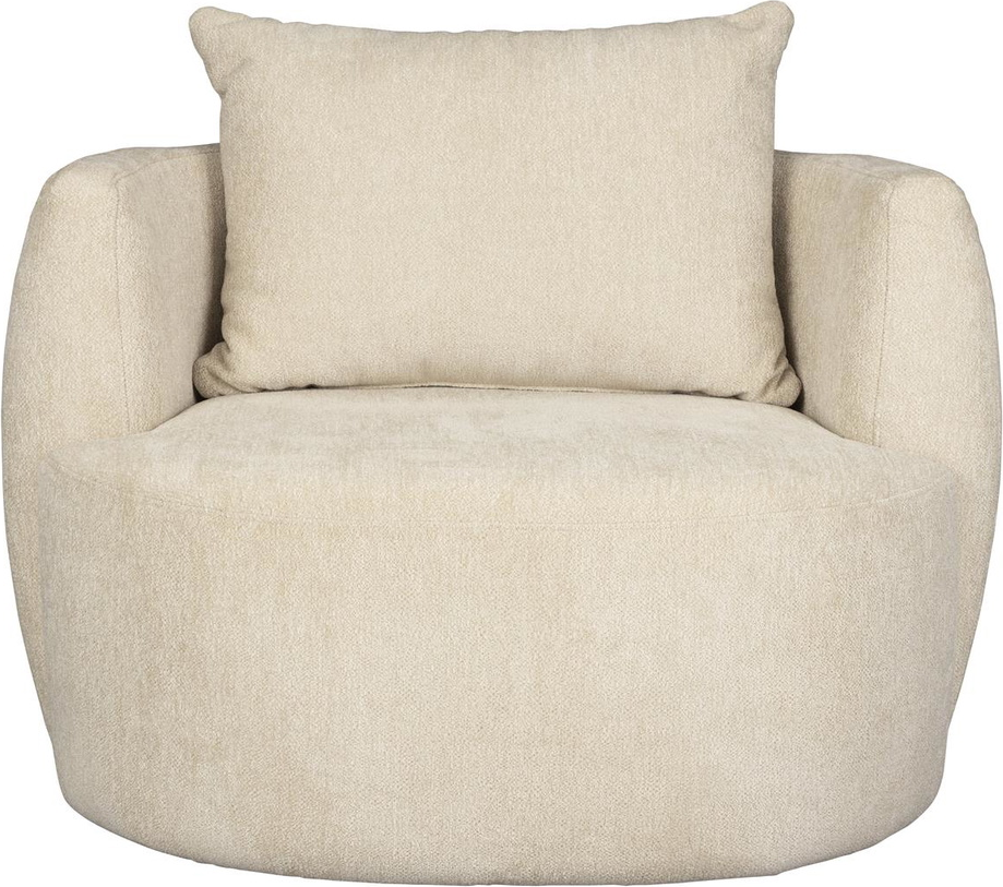 Loungestol Dutchbone Rocca lænestol lysgrå polyester PU-skum H83 x B107 x D92 cm