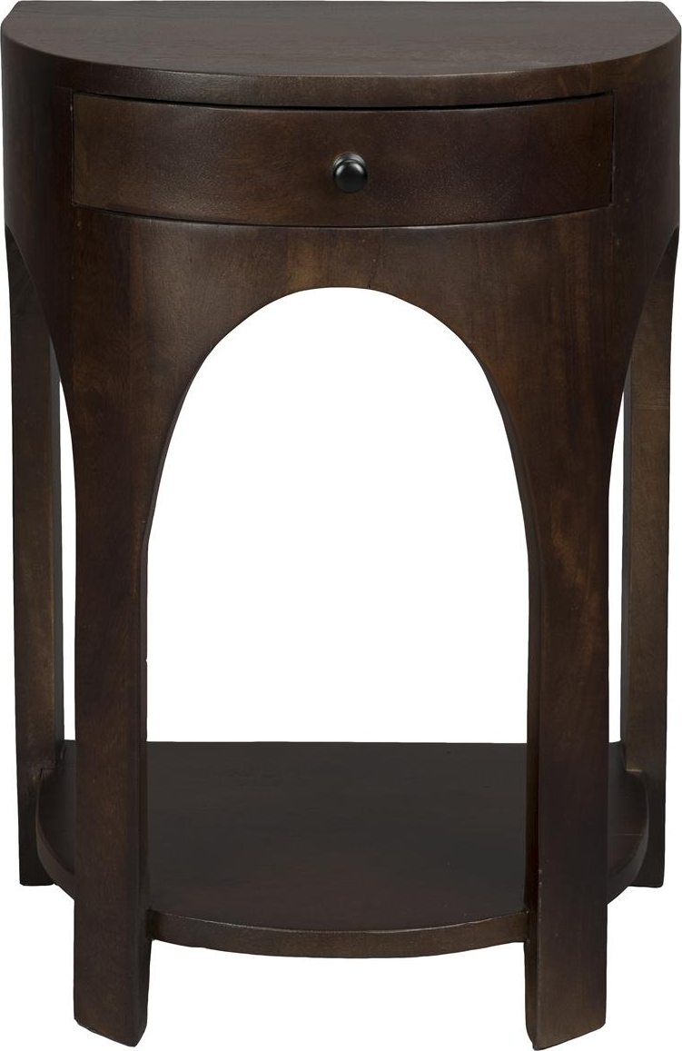 Sidebord Dutchbone Belvedere småbord i antracit mangotræ vintage H55 x B40 x L30 cm med skuffe og hylde