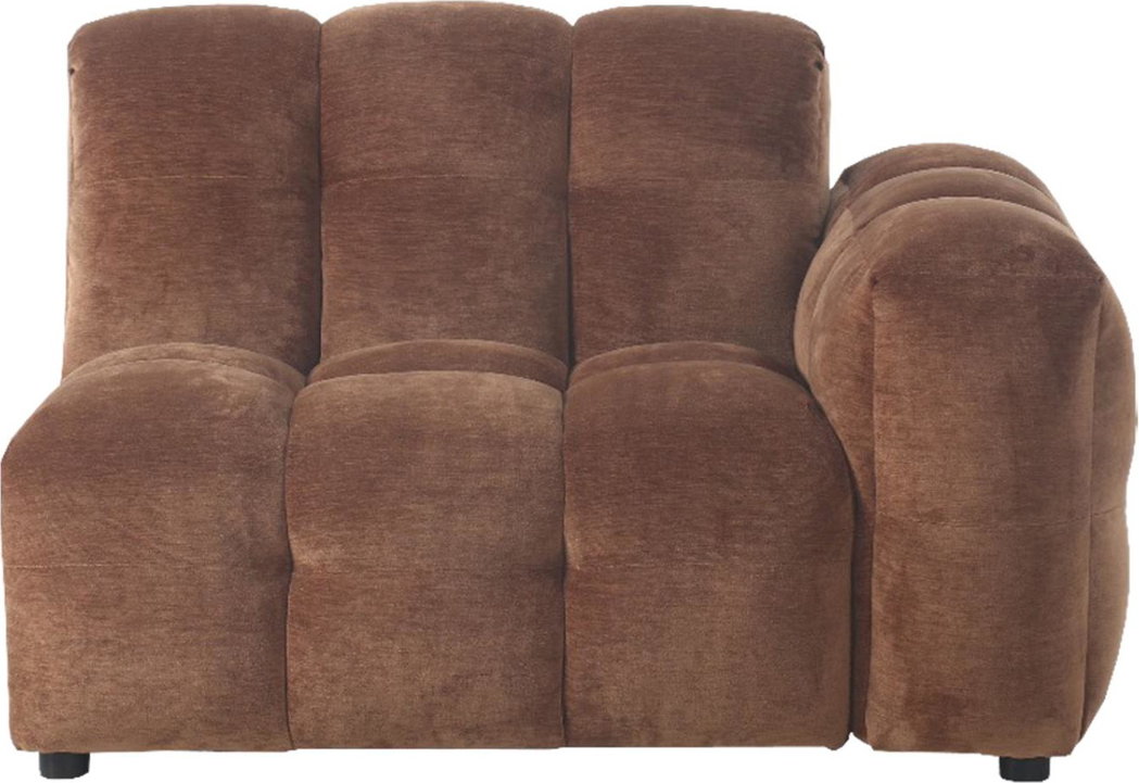 Byg-selv modulsofa Dutchbone Element valnødbrun polyester H84ÃB132ÃL102 cm