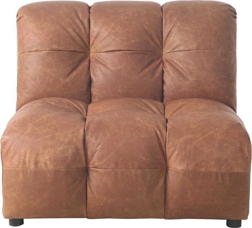 Modulsofa Dutchbone Element midtmodul rødbrun polyester 100x102x84 cm