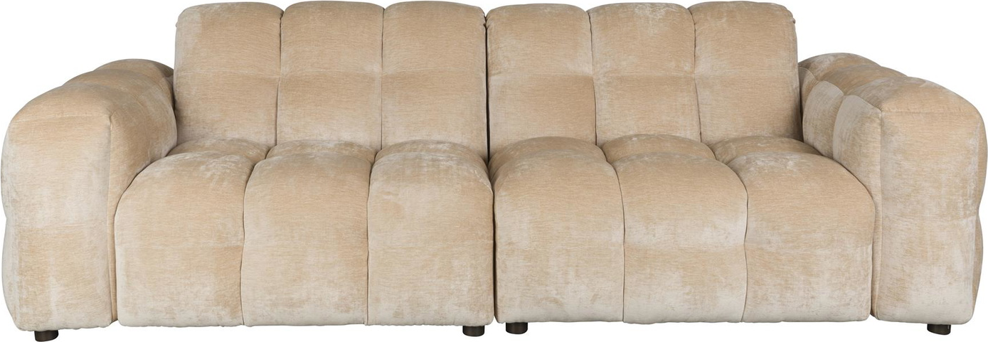 3-personers sofa Dutchbone Hackman stenlysgrå polyester 264 x 102 x 84 cm