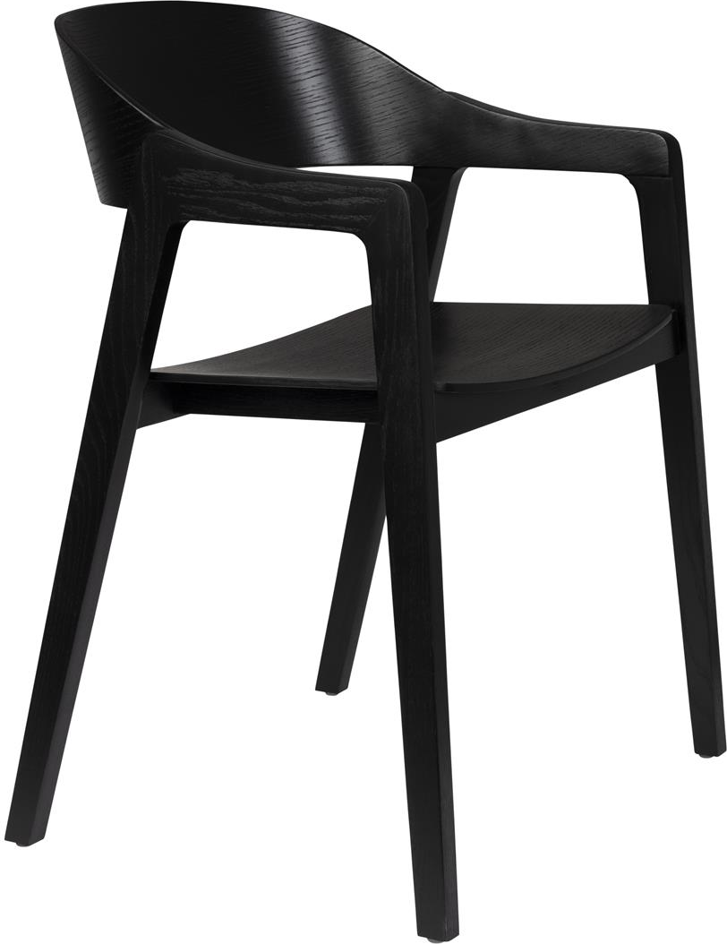 Spisebordsstol Dutchbone Westlake antracit egetræ/bøgetræ H76xB58xD52 cm
