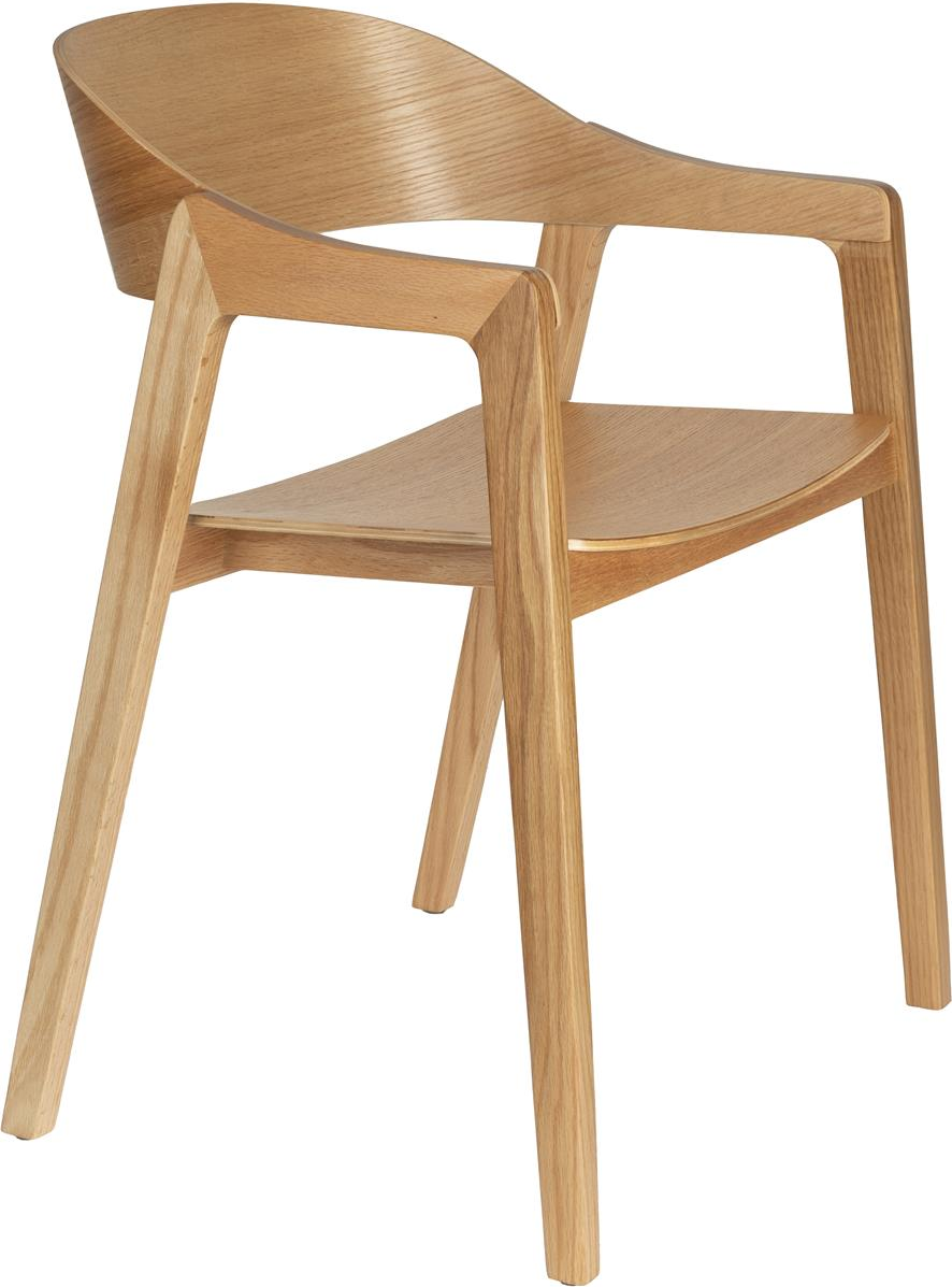 Dutchbone Westlake spisebordsstol mørk sand egetræsfiner færdigsamlet