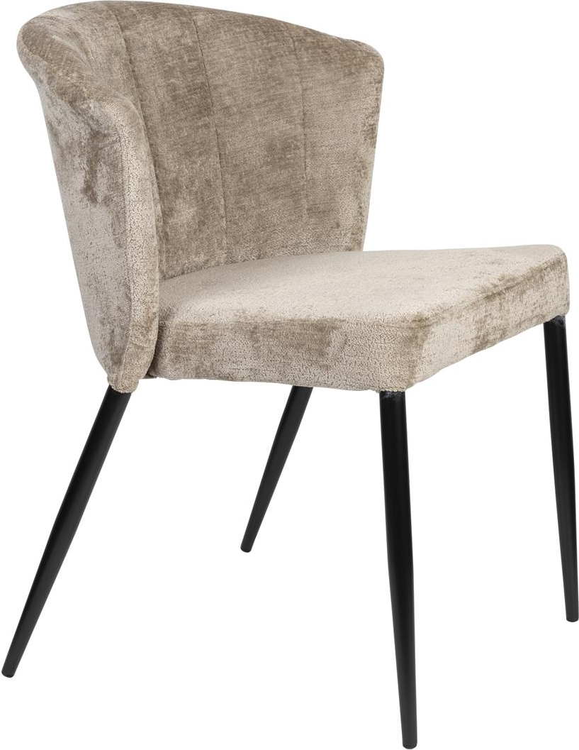 Spisebordsstol Dutchbone Georgia stengrå  -  krydsfiner med polstret polyester  -  H78ÃB62ÃL60 cm