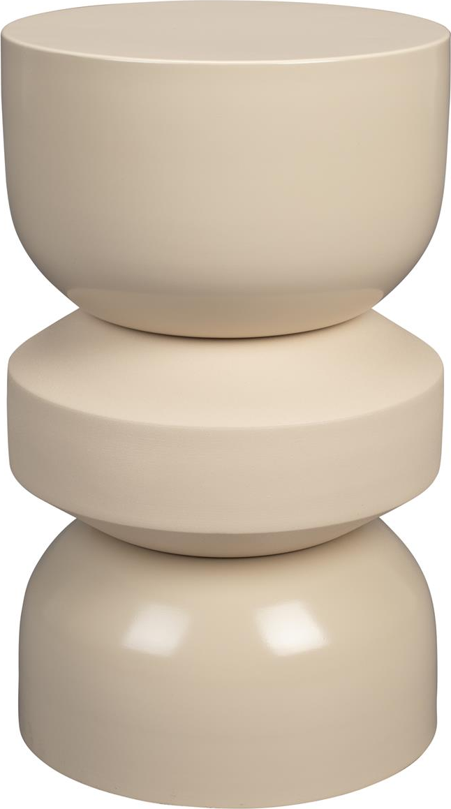 Skammel Dutchbone Apollo Ø29 x H48 cm stenlysgrå pulverlakeret jern