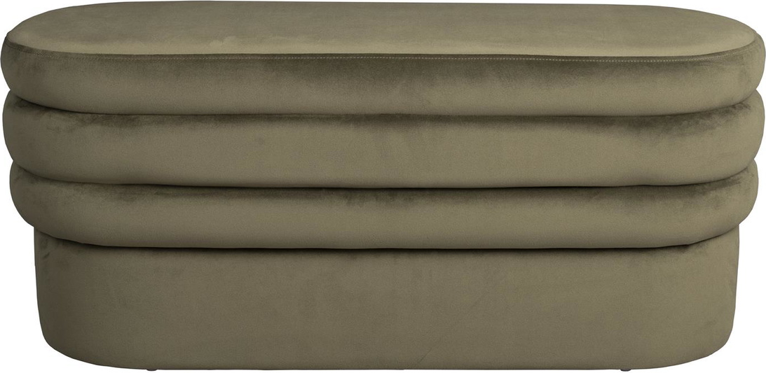 Spisestuebænk Dutchbone Aditi gråbrun stofbænk med PU-skum 93Ã35Ã44,5 cm