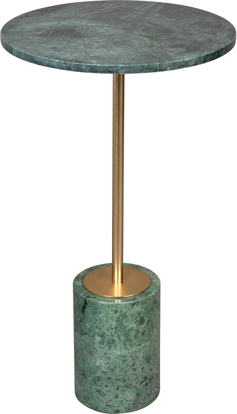 Sidebord småbord Ø37,5 x H65 cm Dutchbone Gunnar mørkegrå marmor guldfarvet jernbase