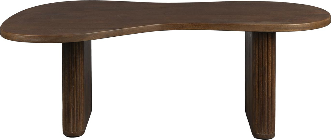 Sofabord Dutchbone Tilon 110x60x40 cm mørkebrun mangotræ kaffebord asymmetrisk