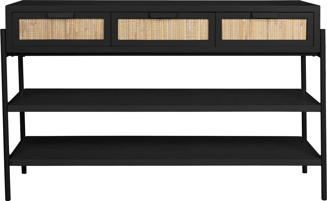 Konsolbord Dutchbone Yasu antracit træ/jern 120 x 38 x 75 cm