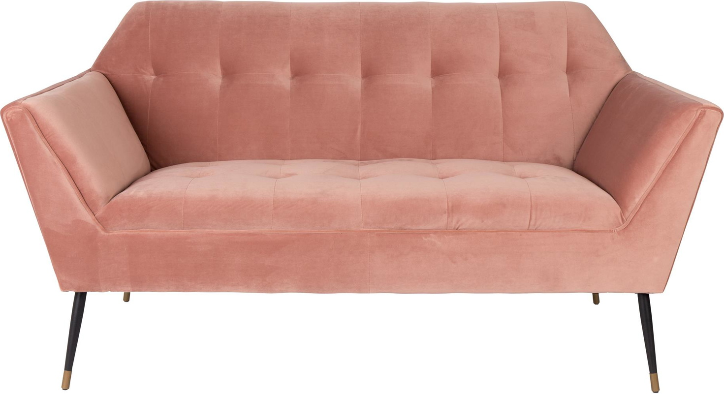 2-personers sofa Dutchbone Kate støvet rosa stof H80 x B148,5 x D79 cm