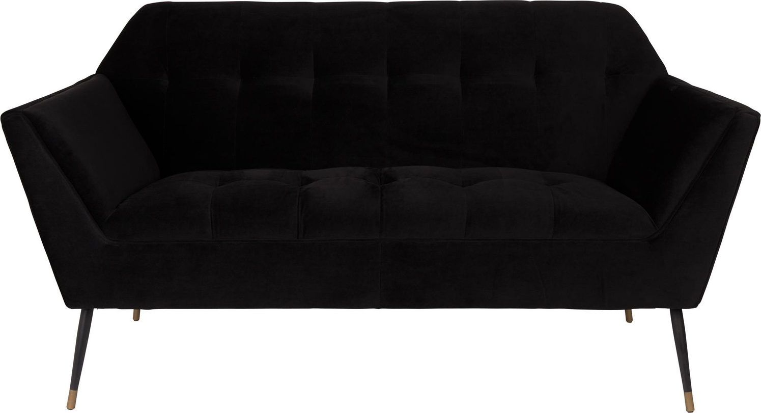 2-personers sofa Dutchbone Kate kulsort kompakt stofsofa 79x148,5x80 cm