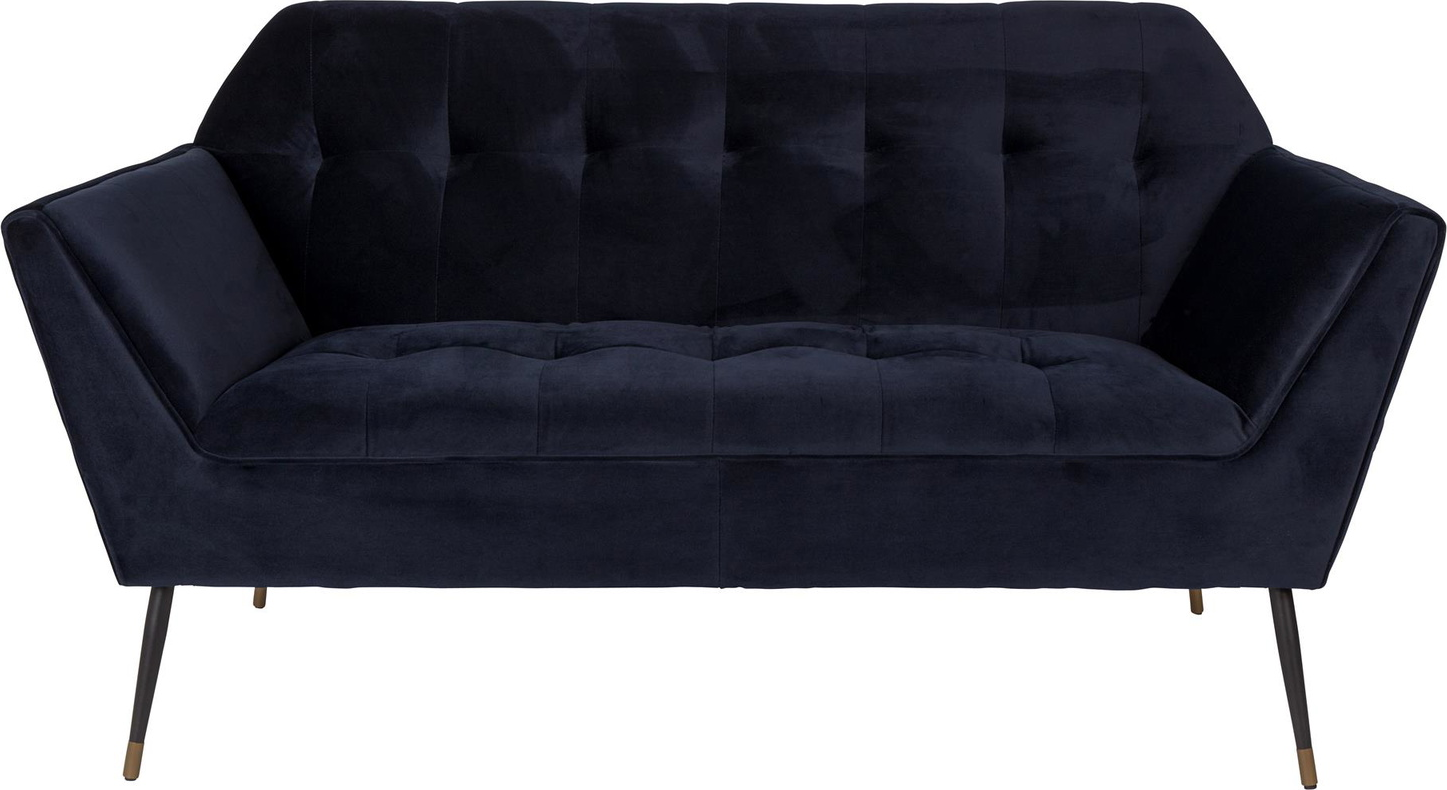 2-personers sofa Dutchbone Kate mørkeblå stof 149x80x79 cm