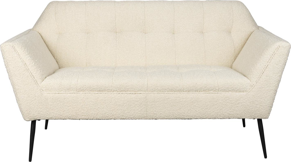 2-personers polstret sofa Dutchbone Kate perlemor polyesterstof med jernben