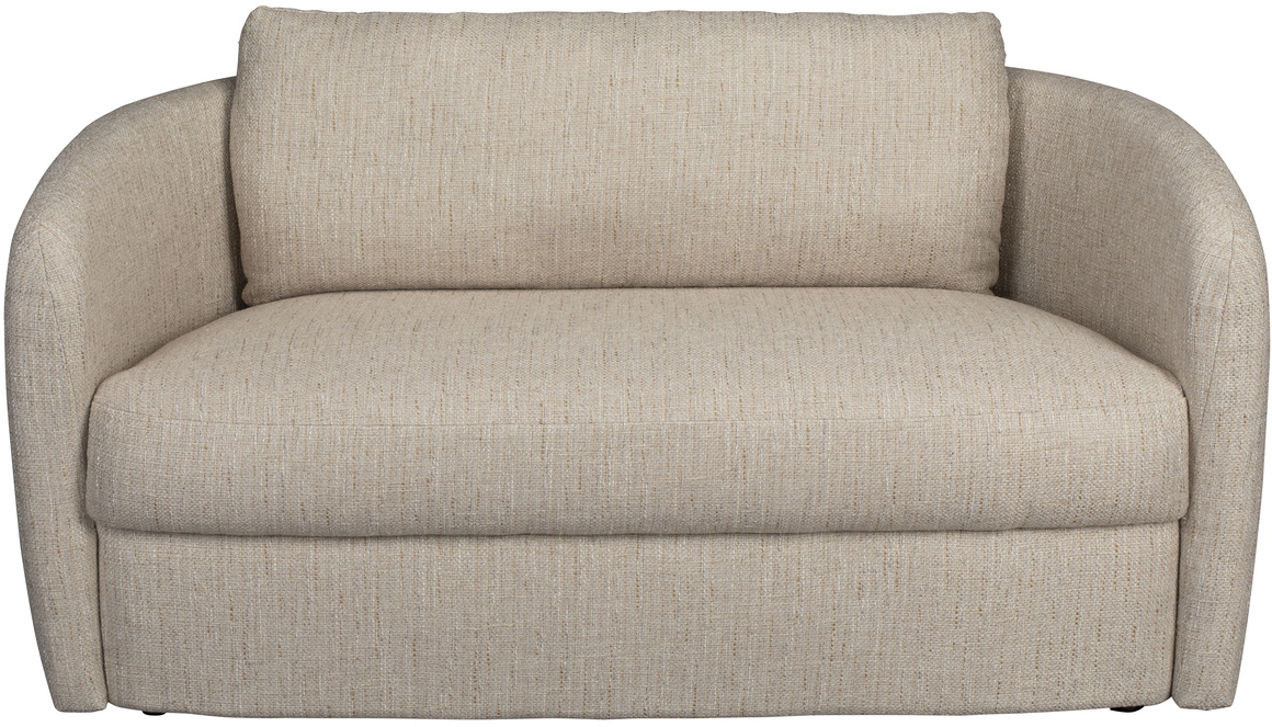 2-personers sofa Dutchbone Boho stenlysgrå  -  polstret polyester & silikoniseret fiber, aftageligt betræk, samlet