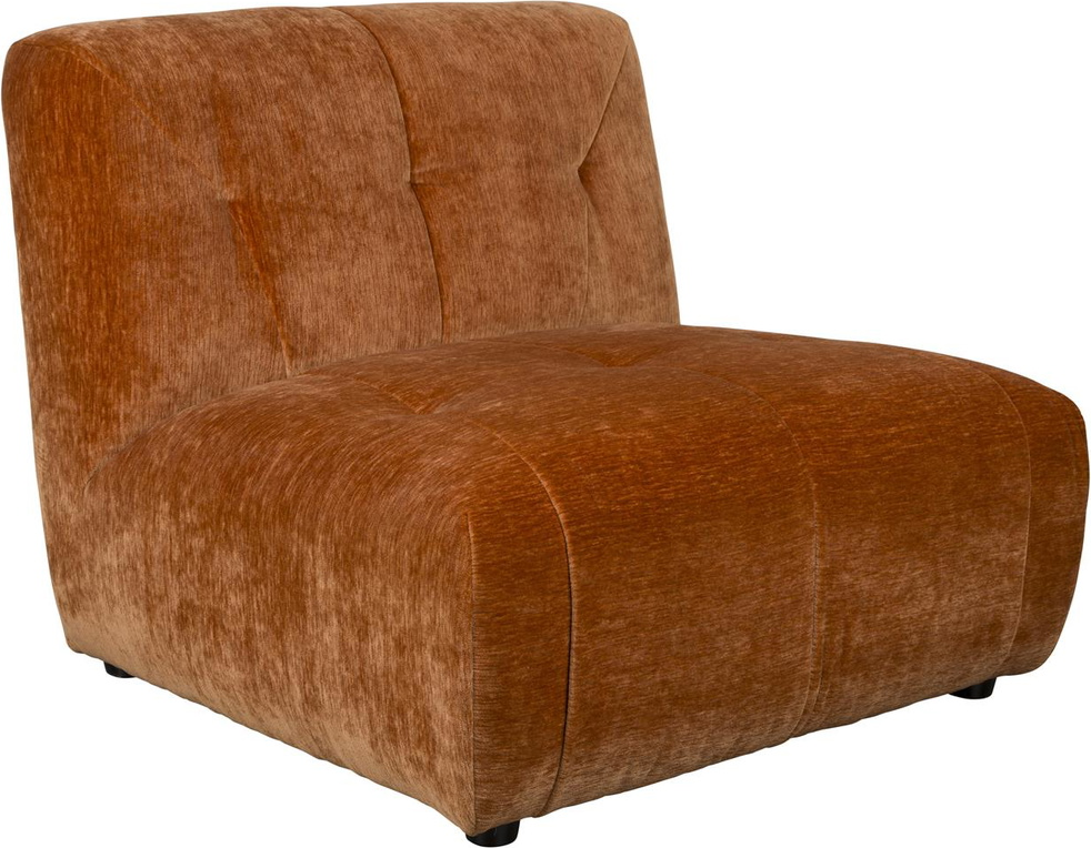 1-personers sofa Dutchbone Giada rødbrun polyester kompakt med høj komfort