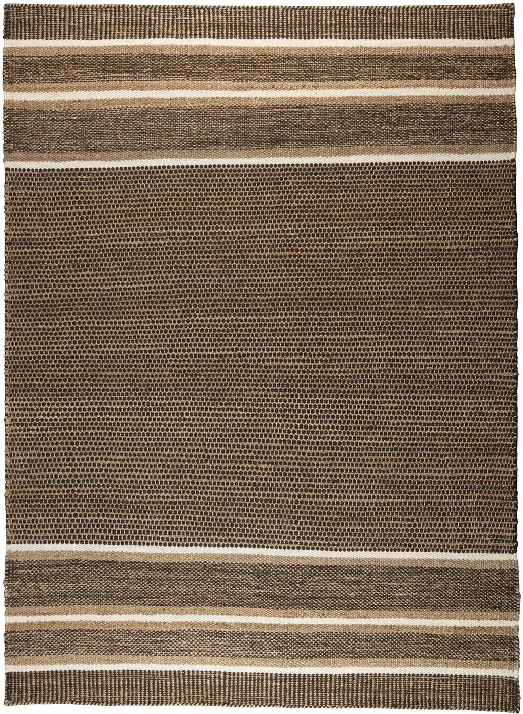 Gulvtæppe Dutchbone Djahe 160x230 cm mudderbrun 50% uld/50% jute