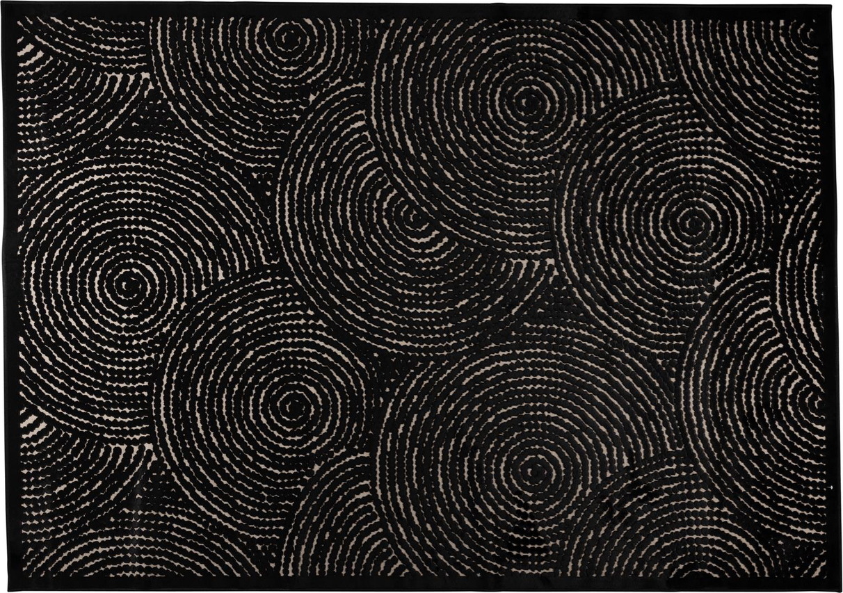Gulvtæppe Dutchbone Dots kulsort 240x170 cm