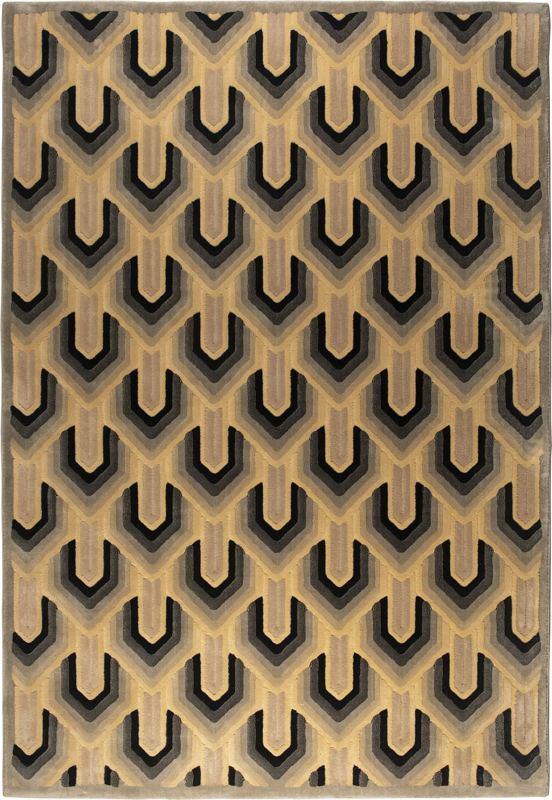 Gulvtæppe Dutchbone Lockhart 200x290 cm mørk sand retrodesign