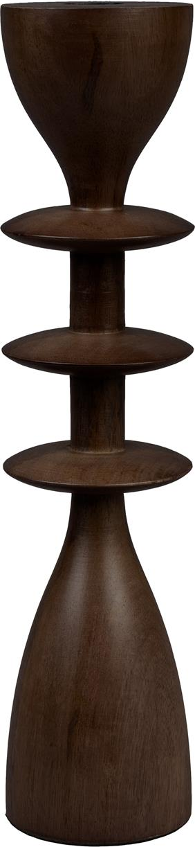 Dutchbone lysestage Pernilla H30 cm mangotræ antracit vintage design