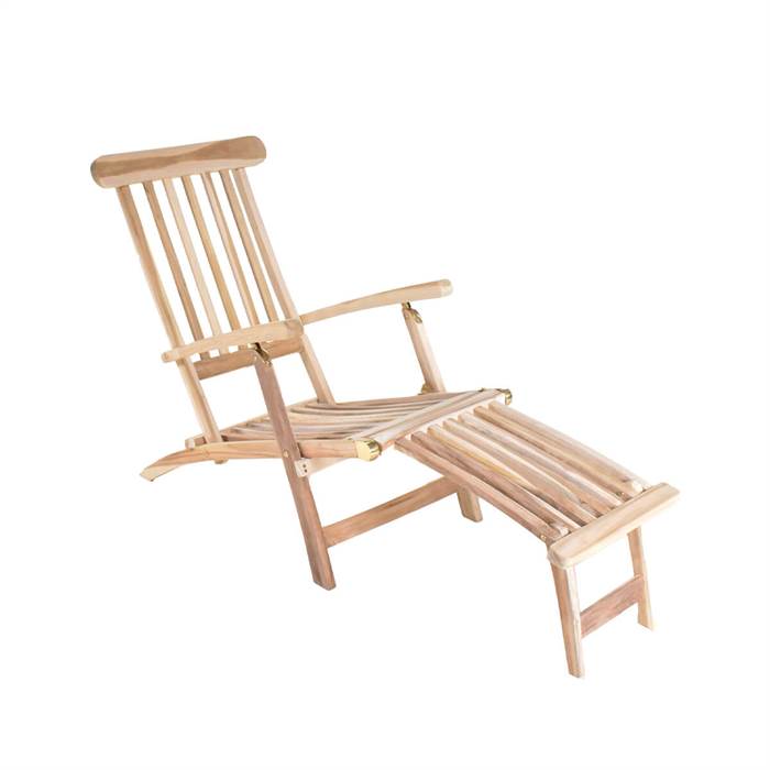 Erling Christensen Møbler Deckchair med armlæn i massiv teak : Erling Christensen Møbler  : Erling Christensen Møbler