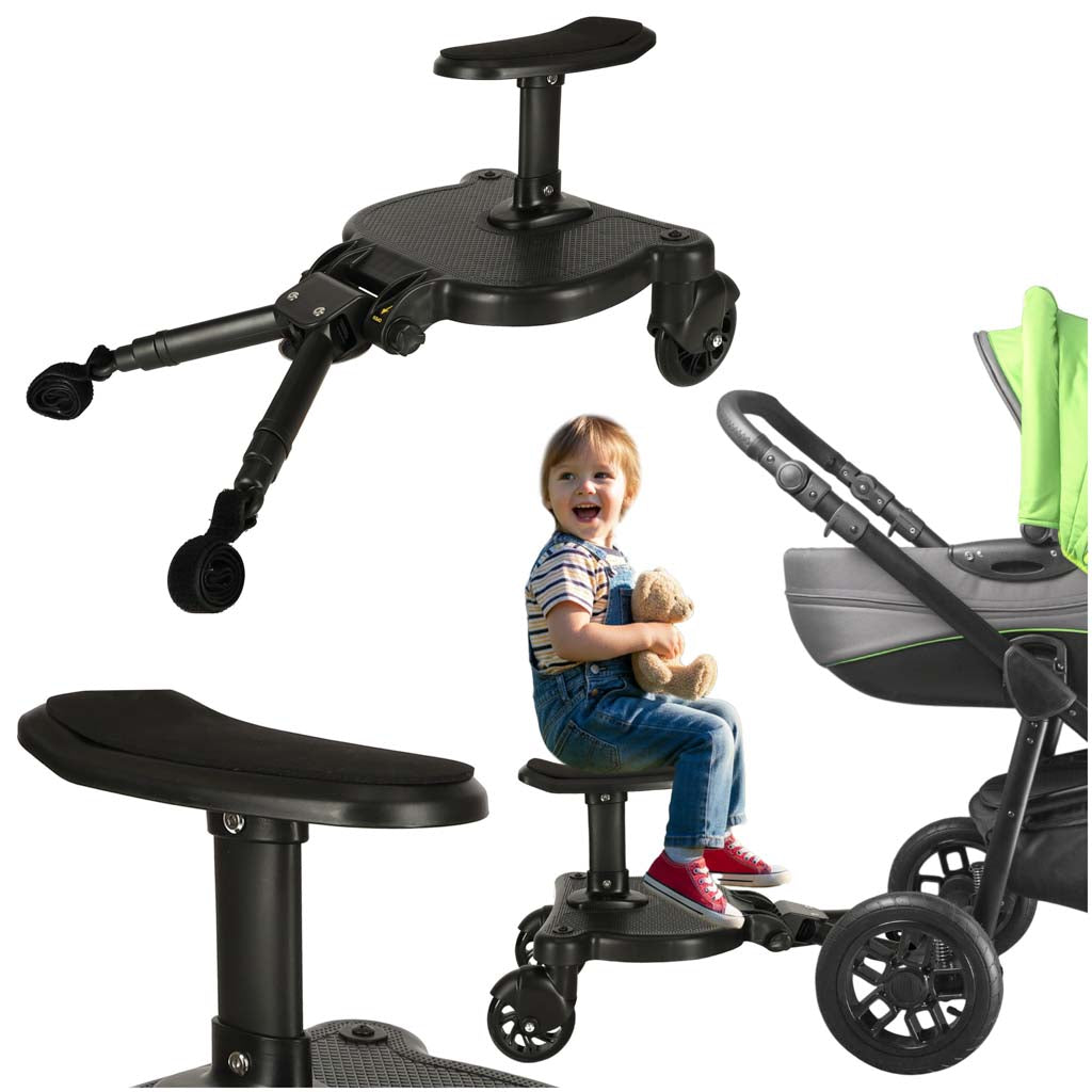 Barnevognstilbehør med babysæde, sort